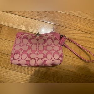 Pink Coach Wristlet